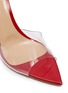 Detail View - Click To Enlarge - GIANVITO ROSSI - Elle 85' open toe PVC strap leather mules