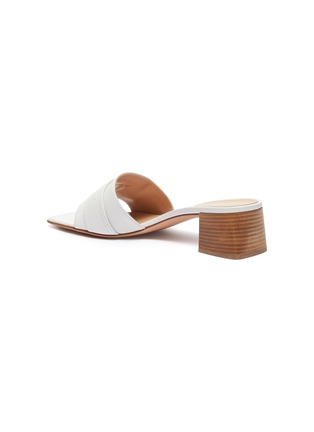  - GIANVITO ROSSI - Harper' square toe buckle leather slide sandals