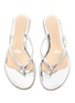 Detail View - Click To Enlarge - GIANVITO ROSSI - Calypso Flat' metallic leather flat sandals