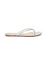 Main View - Click To Enlarge - GIANVITO ROSSI - Calypso Flat' metallic leather flat sandals