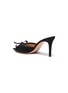  - GIANVITO ROSSI - Izzy 85' satin bow suede leather mules