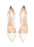 Detail View - Click To Enlarge - GIANVITO ROSSI - 'Plexi 85' PVC panel leather pumps