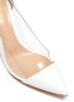 Detail View - Click To Enlarge - GIANVITO ROSSI - 'Plexi 85' PVC panel leather pumps