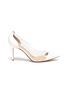 Main View - Click To Enlarge - GIANVITO ROSSI - 'Plexi 85' PVC panel leather pumps