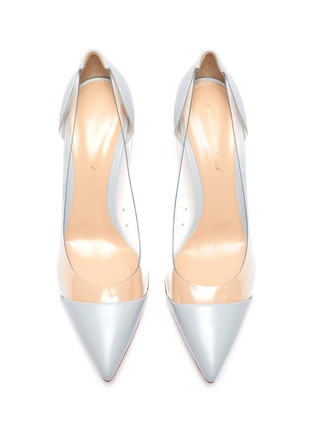 Detail View - Click To Enlarge - GIANVITO ROSSI - Plexi 70' point toe leather pumps