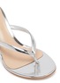 Detail View - Click To Enlarge - GIANVITO ROSSI - Calypso' metallic leather heeled thong sandals