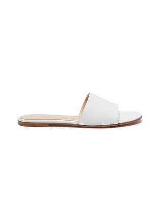 Main View - Click To Enlarge - GIANVITO ROSSI - One band leather flat sandals
