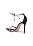  - GIANVITO ROSSI - Montecarlo’ strass ankle tie suede sandals
