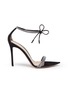 Main View - Click To Enlarge - GIANVITO ROSSI - Montecarlo’ strass ankle tie suede sandals