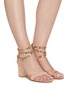 Figure View - Click To Enlarge - GIANVITO ROSSI - Tebe 60' sequin chain suede leather heeled sandals