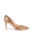 Main View - Click To Enlarge - GIANVITO ROSSI - Gianvito 70' snake embossed metallic pumps