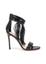 Main View - Click To Enlarge - GIANVITO ROSSI - Fringe ankle tie leather sandals