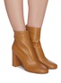 Figure View - Click To Enlarge - GIANVITO ROSSI - Hyder' zip leather heeled ankle boots