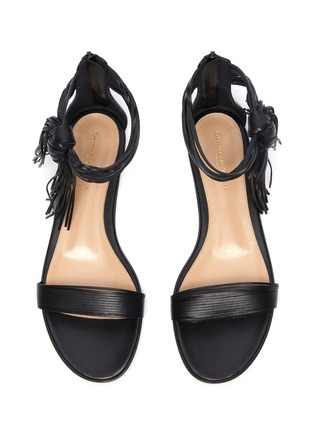 Detail View - Click To Enlarge - GIANVITO ROSSI - Noelle' fringed flat nappa leather sandals