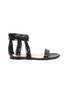 Main View - Click To Enlarge - GIANVITO ROSSI - Noelle' fringed flat nappa leather sandals