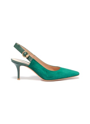 Main View - Click To Enlarge - GIANVITO ROSSI - Suede slingback pumps