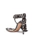  - GIANVITO ROSSI - Farah' zebra print ankle strap heeled sandals