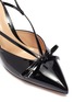 Detail View - Click To Enlarge - GIANVITO ROSSI - Point toe ribbon embellished leather slingback pumps