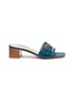 Main View - Click To Enlarge - GIANVITO ROSSI - Harper' square toe buckle leather heeled sandals