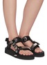 Figure View - Click To Enlarge - SUICOKE - x Toga 'Depa' double strap metal embellished sandals