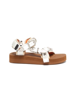 Main View - Click To Enlarge - SUICOKE - x Toga 'Depa' double strap metal embellished sandals