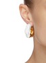 Figure View - Click To Enlarge - JOANNA LAURA CONSTANTINE - Feminine Waves' enamel embellished hoop earrings