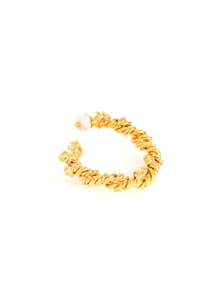 Detail View - Click To Enlarge - JOANNA LAURA CONSTANTINE - Pearl twisted gold-plated ring