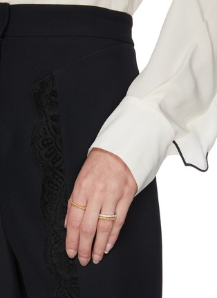 Figure View - Click To Enlarge - JOANNA LAURA CONSTANTINE - Torsad' pave gemstone ring set