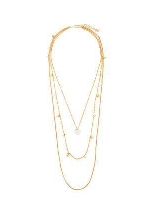 Main View - Click To Enlarge - JOANNA LAURA CONSTANTINE - Layered chain pearl crystal necklace