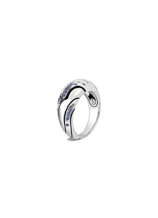 Main View - Click To Enlarge - JOHN HARDY - Lahar' blue sapphire silver saddle ring