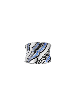 Detail View - Click To Enlarge - JOHN HARDY - Lahar' blue sapphire silver saddle ring