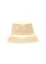 Figure View - Click To Enlarge - SENSI STUDIO - Calado lamp shade toquilla straw hat