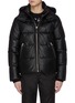 Main View - Click To Enlarge - MACKAGE - 'Charles' leather hooded down puffer jacket
