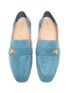 Detail View - Click To Enlarge - STUART WEITZMAN - Wylie' embellished suede loafers