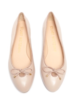 Detail View - Click To Enlarge - STUART WEITZMAN - Gabby' bow embellished leather flats