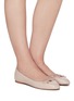 Figure View - Click To Enlarge - STUART WEITZMAN - Gabby' bow embellished leather flats