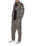Figure View - Click To Enlarge - DOUBLET - Chaos embroidered suede track pants