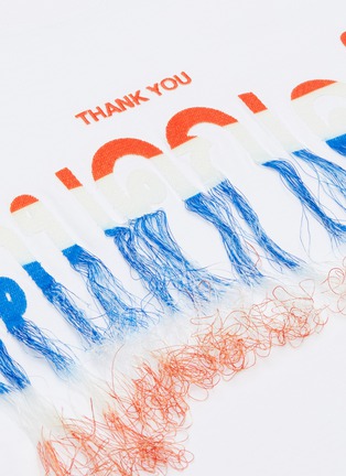  - DOUBLET - Thank You fringe embroidered T-shirt