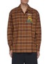 Main View - Click To Enlarge - DOUBLET - Puppet animal embroidered check shirt