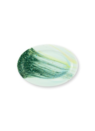 Main View - Click To Enlarge - CORALLA MAIURI - Stone Bone China Oval Platter – Green