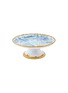 CORALLA MAIURI - Blue Marble Porcelain Cakestand Coupe – Craquelé Edge