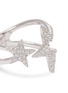Detail View - Click To Enlarge - HEFANG - Binary star' cubic zirconia open band ring