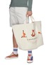 Figure View - Click To Enlarge - MAISON KITSUNÉ - Yoga fox print XXL tote bag