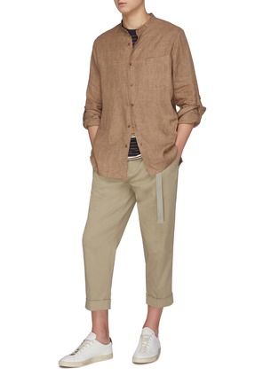 Figure View - Click To Enlarge - EQUIL - Grandad collar linen shirt