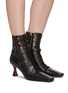 Figure View - Click To Enlarge - MANU ATELIER - 'Duck' lace up leather ankle boots