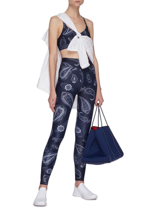 Figure View - Click To Enlarge - THE UPSIDE - 'Fortune' paisley print performance yoga pants