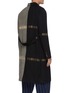 Back View - Click To Enlarge - UMA WANG - Contrast panel double breast split knit coat