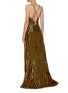 Back View - Click To Enlarge - GALVAN LONDON - Pride' sequin spaghetti strap gown