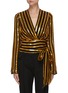 Main View - Click To Enlarge - GALVAN LONDON - Pride' sequin knotted top