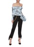 Figure View - Click To Enlarge - HELLESSY - FAIRBANK' Graphic Asymmetric Off Shoulder Bustle Top